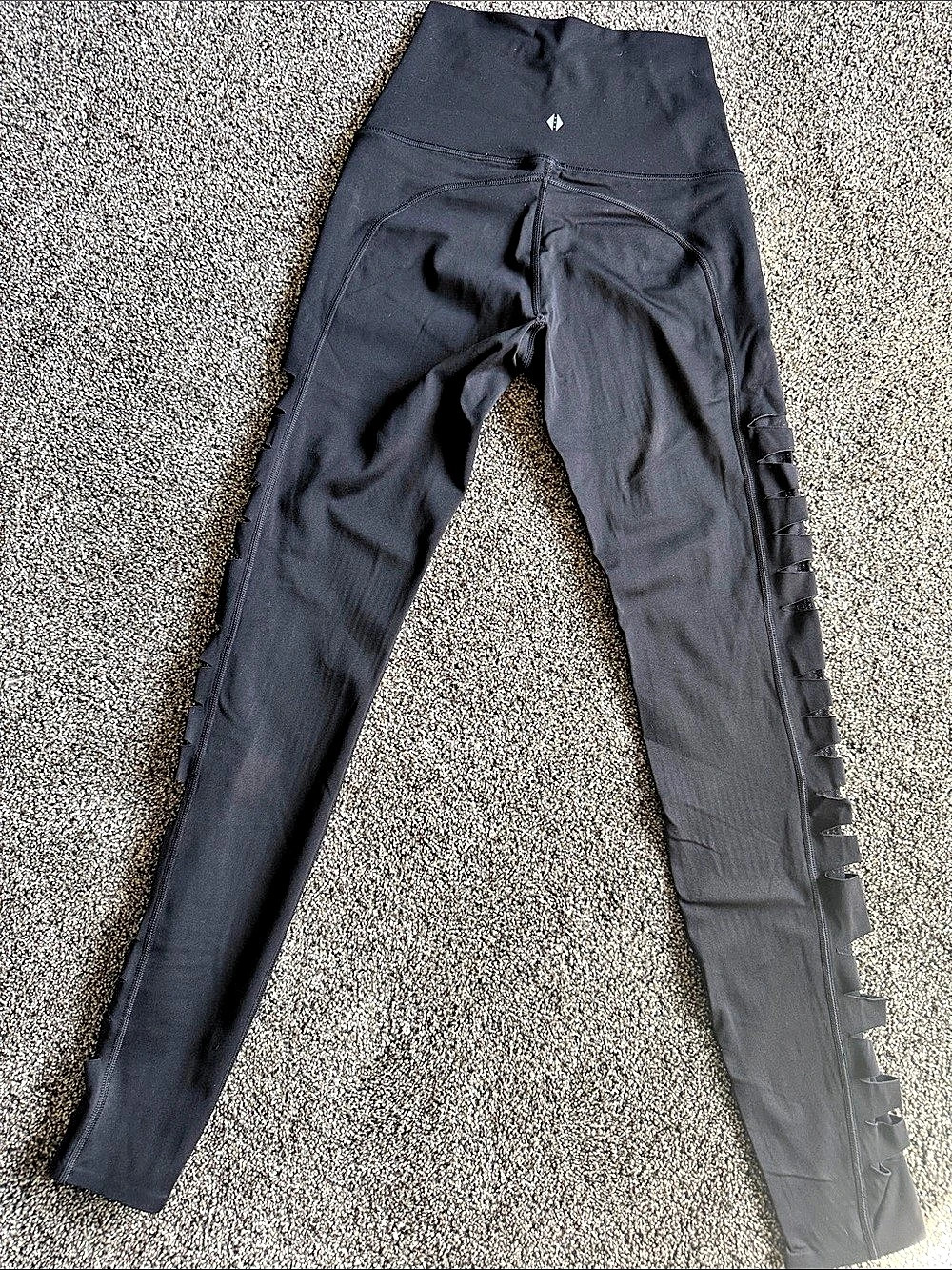 Tavi Noir Laser Cut Tight Black Cutout Leggings XS